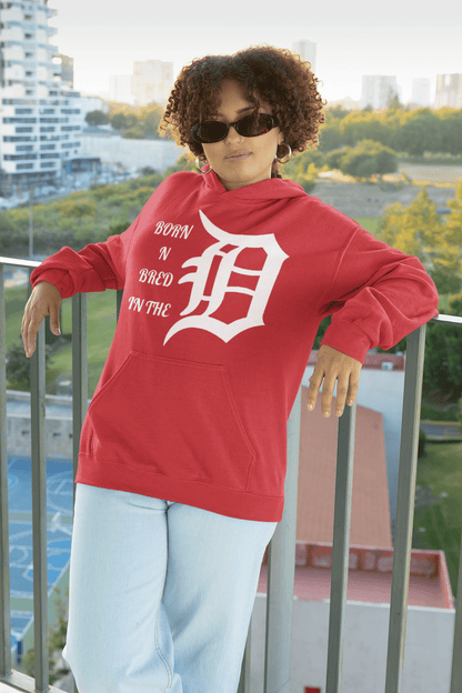 Born & Bred Detroit “D” Graphic Hoodie – Michigan Pride Sweatshirt Gift - WJMAPPAREL.COM