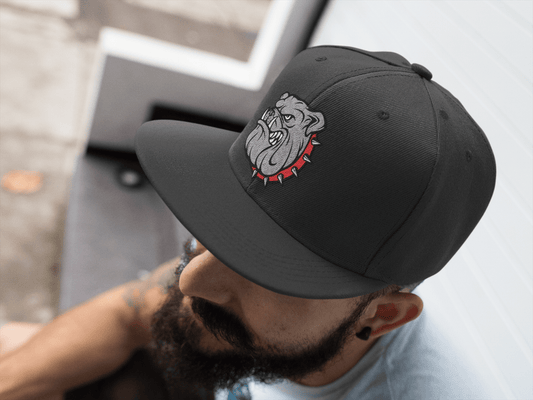 Bulldog Hat with Leather Patch – Dog Lover Adjustable Cap Gift - WJMAPPAREL.COM