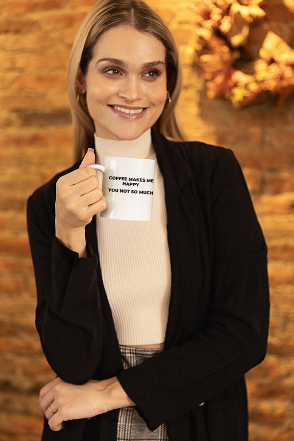 Coffee Makes Me Happy 11oz Mug the perfect companion for your morning