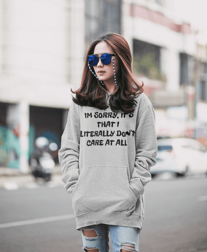 Don’t Care At All Hoodie – Funny Sarcastic Graphic Sweatshirt Gift - WJMAPPAREL.COM