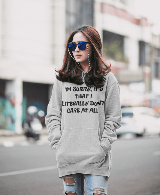 Don’t Care At All Hoodie – Funny Sarcastic Graphic Sweatshirt Gift - WJMAPPAREL.COM