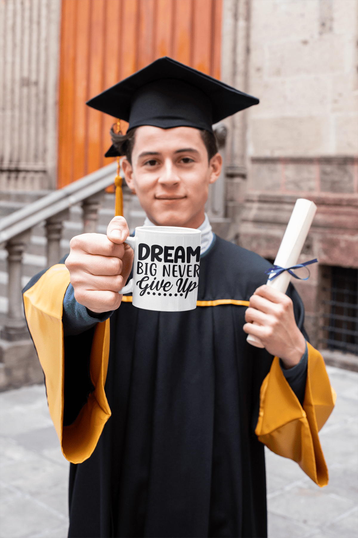 Dream Big Never Give Up 11oz Mug – Motivational Coffee Mug Gift - WJMAPPAREL.COM