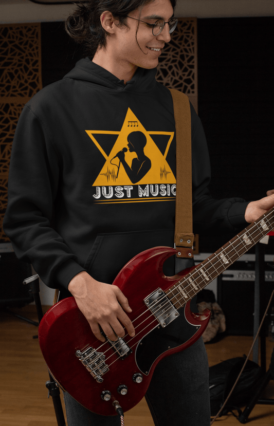 Just Music Hoodie – Minimalist Music Lover Sweatshirt Gift - WJMAPPAREL.COM