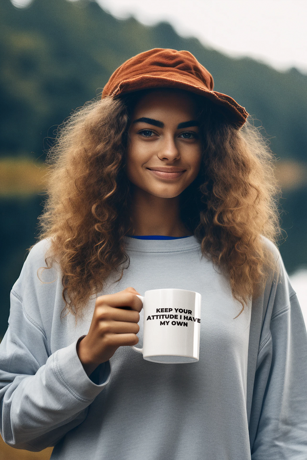 ATTITUDE MUG KEEP YOUR 11oz Ceramic Coffee Mug is the perfect companio