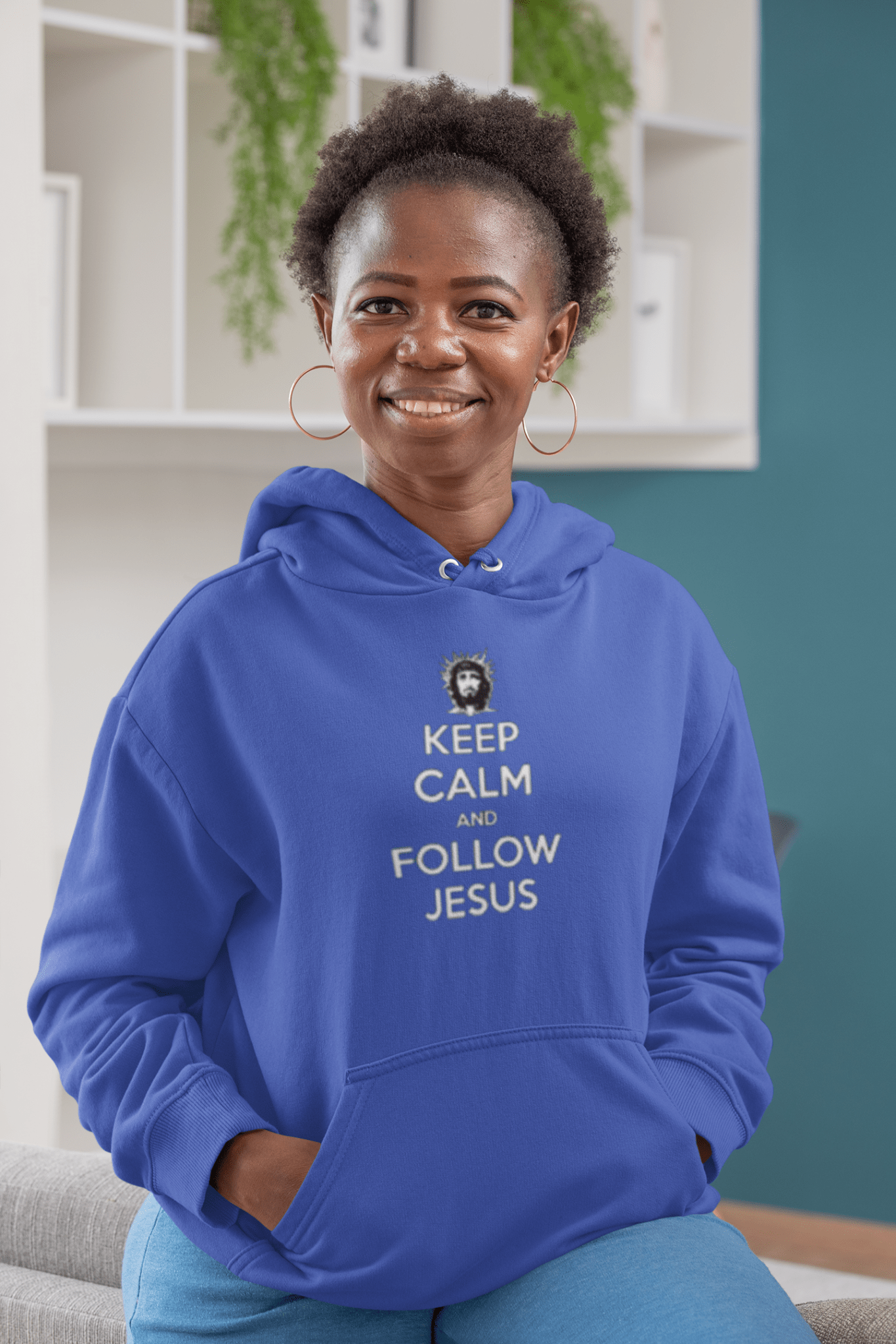 Keep Calm Follow Jesus Hoodie – Christian Faith Graphic Sweatshirt Gift - WJMAPPAREL.COM