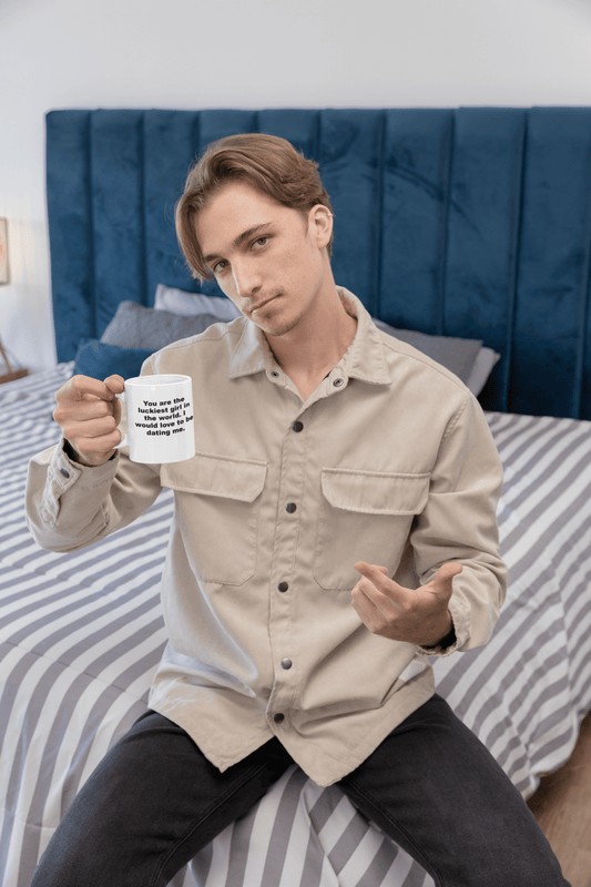 Luckiest Girl In The World 11oz Mug – Romantic Coffee Mug Gift - WJMAPPAREL.COM