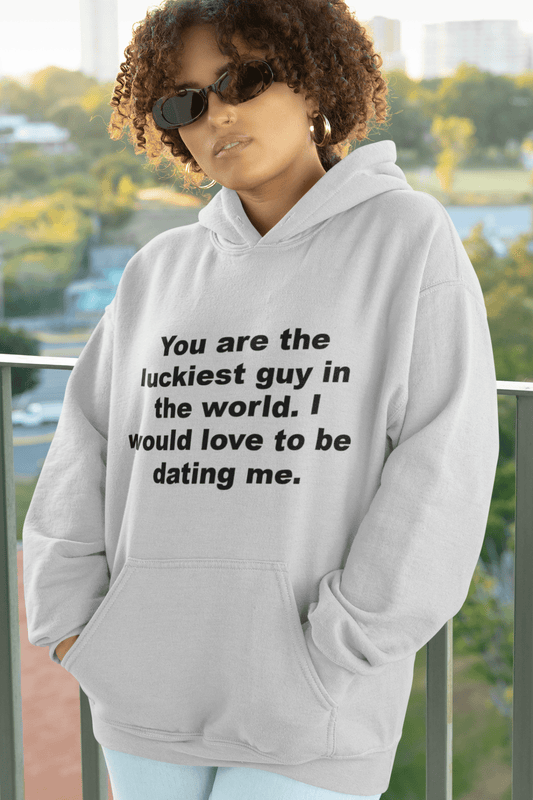 Luckiest Guy In The World Hoodie – Romantic Husband Sweatshirt Gift - WJMAPPAREL.COM