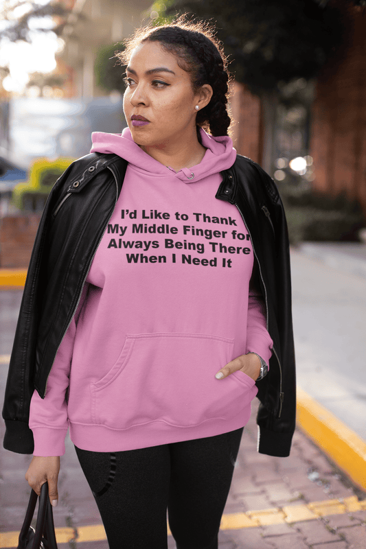 Middle Finger “Being There” Hoodie – Funny Sarcastic Graphic Hoodie Gift - WJMAPPAREL.COM