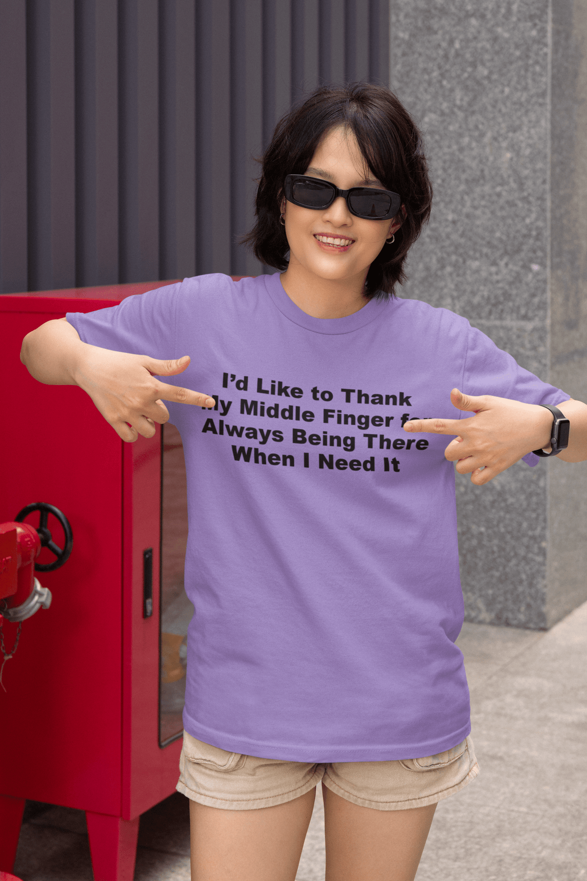 Middle Finger “Being There” T-Shirt – Funny Sarcastic Graphic Tee Gift - WJMAPPAREL.COM
