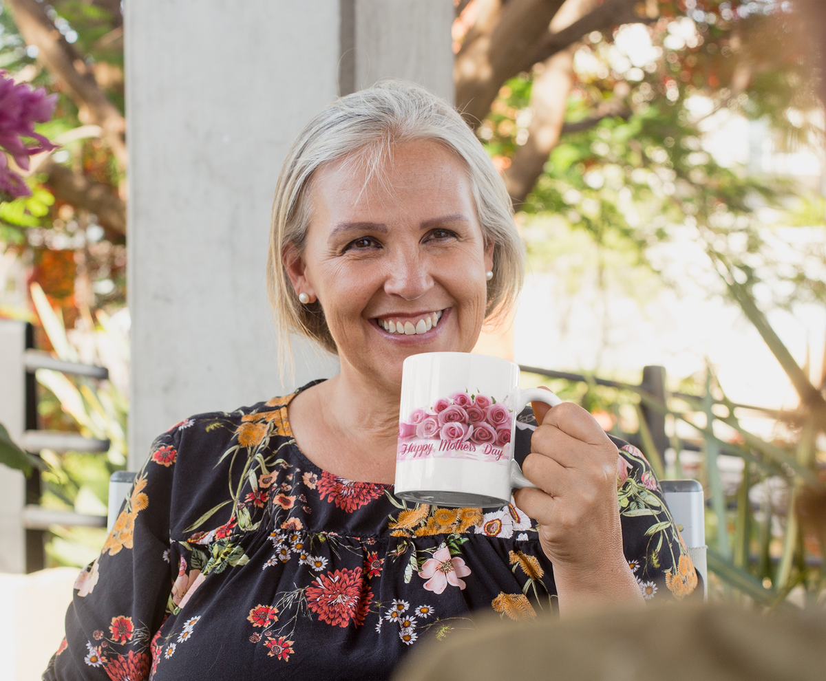 Mother’s Day Flowers 11oz Mug – Floral Mom Coffee Mug Gift - WJMAPPAREL.COM