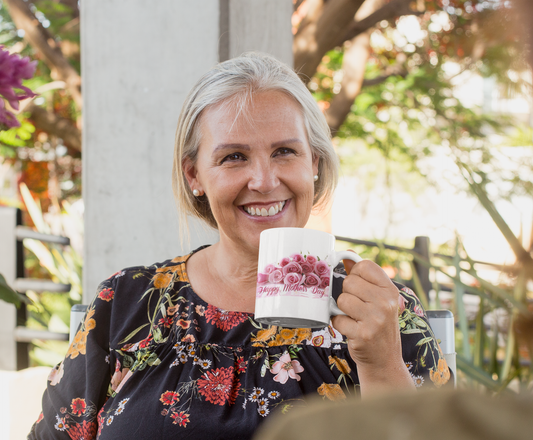 Mother’s Day Flowers 11oz Mug – Floral Mom Coffee Mug Gift - WJMAPPAREL.COM