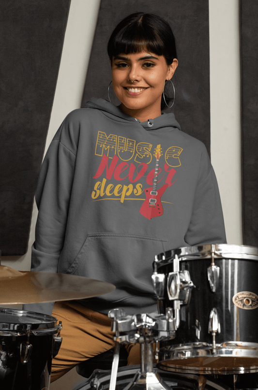 Music Never Sleeps Hoodie – Musician & DJ Sweatshirt Gift - WJMAPPAREL.COM