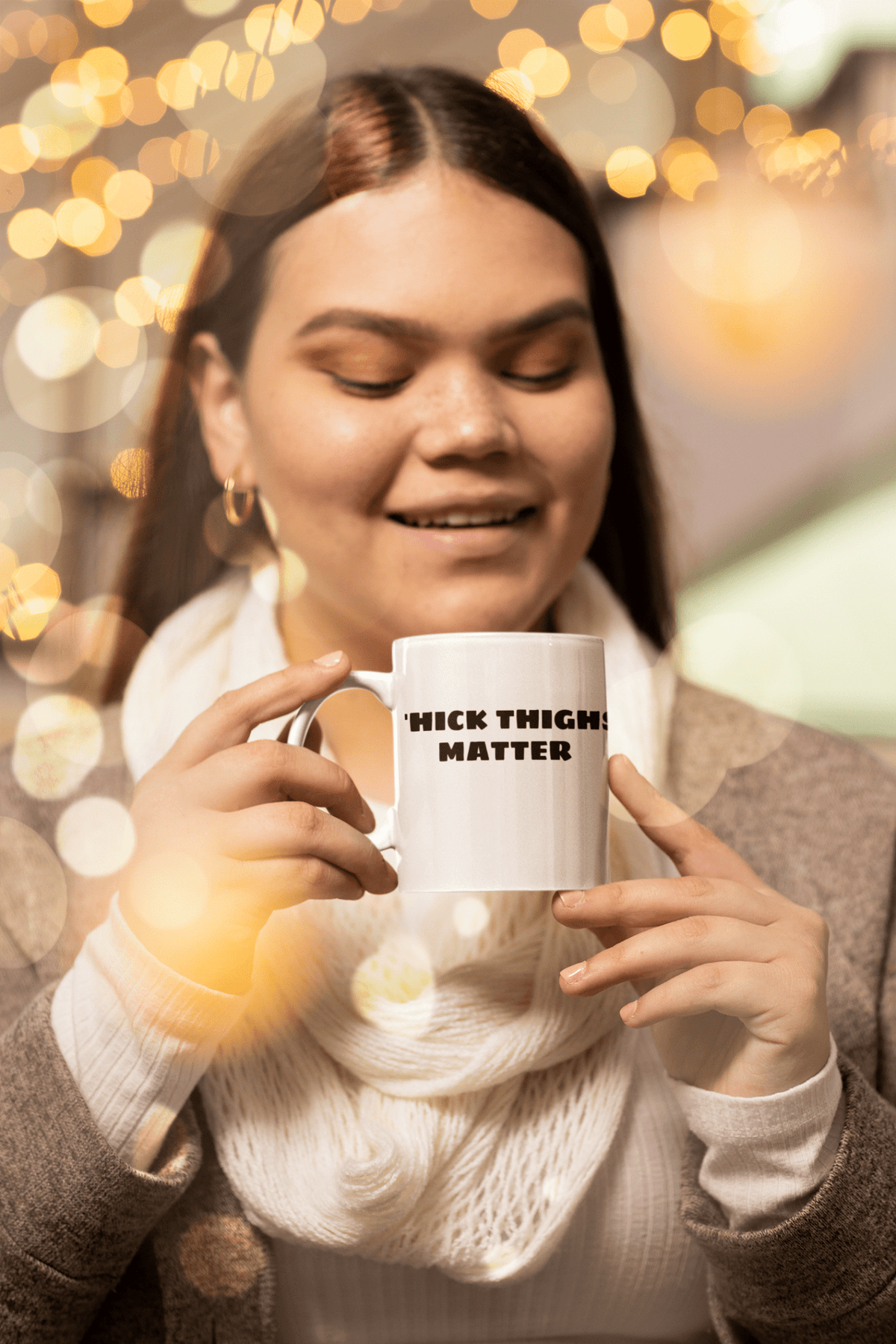 Thick Thighs Matter 11oz Mug – Bold Body Positive Coffee Mug Gift - WJMAPPAREL.COM
