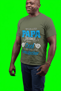 Funny Papa T-Shirt – “Too Cool To Be Called Grandfather” Grandpa Shirt Gift for Father’s Day - WJMAPPAREL.COM