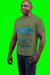 Funny Papa T-Shirt – “Too Cool To Be Called Grandfather” Grandpa Shirt Gift for Father’s Day - WJMAPPAREL.COM
