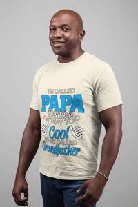 Funny Papa T-Shirt – “Too Cool To Be Called Grandfather” Grandpa Shirt Gift for Father’s Day - WJMAPPAREL.COM