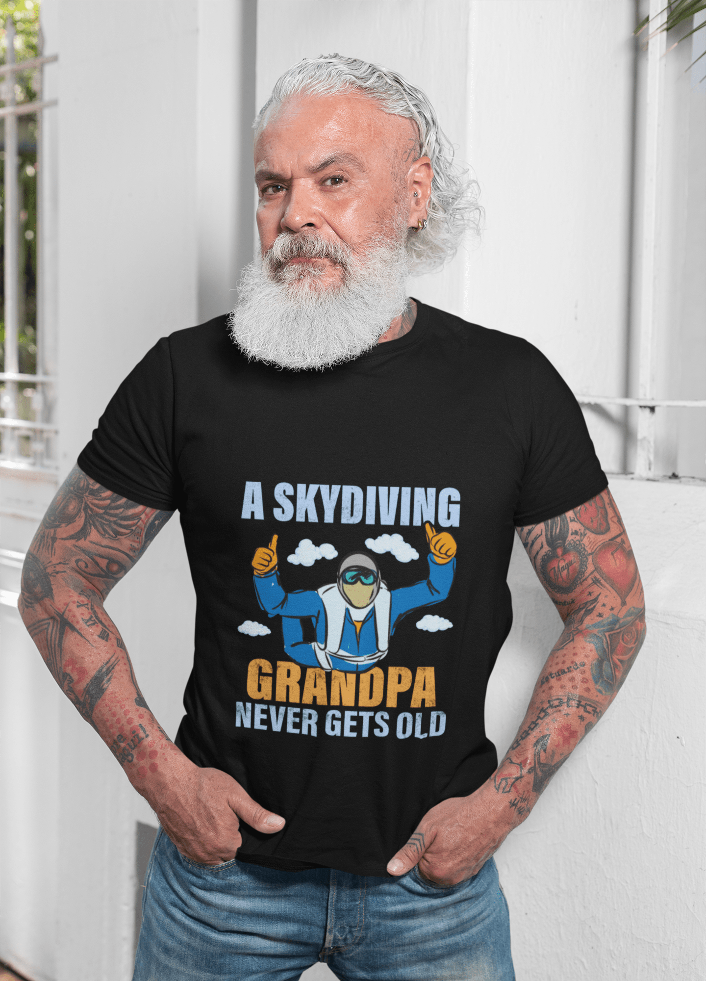 A Skydiving Grandpa Never Gets Old T-Shirt – Funny Skydiver Grandpa Gift - WJMAPPAREL.COM