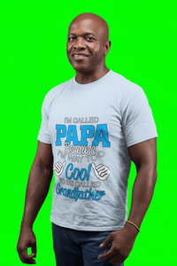 Funny Papa T-Shirt – “Too Cool To Be Called Grandfather” Grandpa Shirt Gift for Father’s Day - WJMAPPAREL.COM